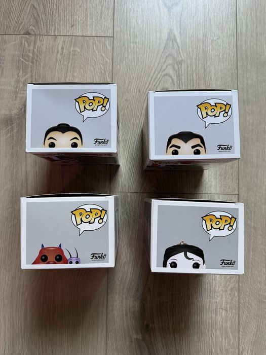 4 Figurki Funko POP Disney Mulan Mushu&Cricket