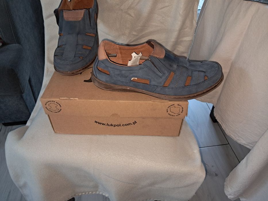 Półbuty lato skóra 44