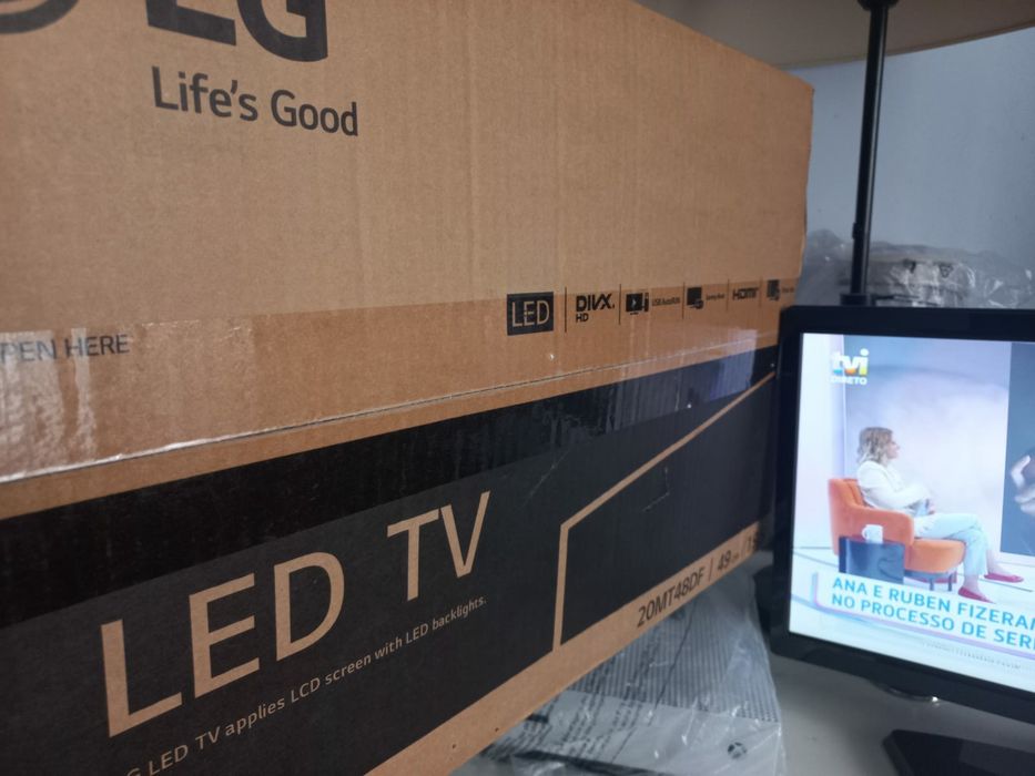 tv lg 20  polegadas com caixa e comando