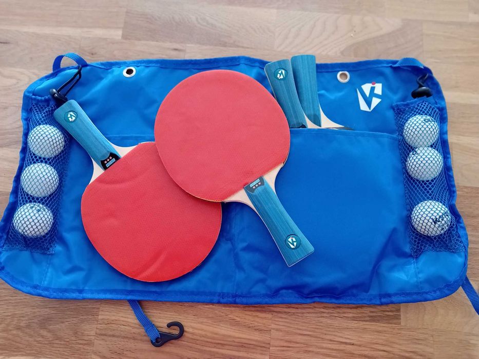 Kit Ténis de Mesa com Bolsa + 6 Bolas - Como Novo