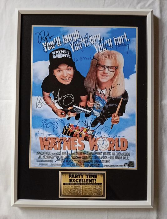 Moldura Filme Wayne's World com Autógrafos (A4)