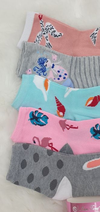 Skarpetki dla dziewczynki 37-39 bawełniane kolorowe