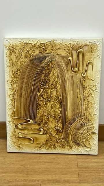 Tela com pintura à mão Abstrata