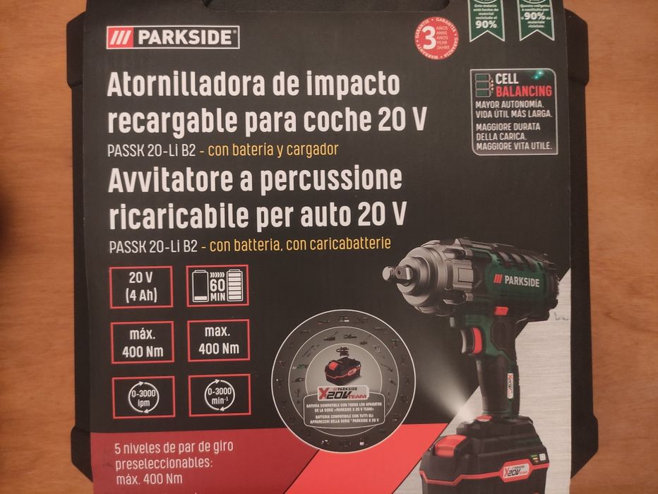 Bucha universal com adaptador para pistola de impacto Parkside