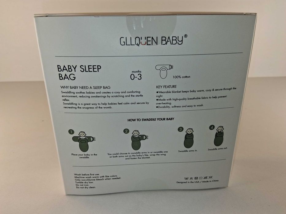 G037 Zestaw 3x Gllquen Baby Otulacz Rożek Becik Śpiworek Dla Niemowląt