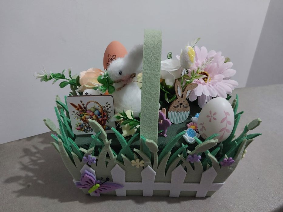 Cesto Da Páscoa florido