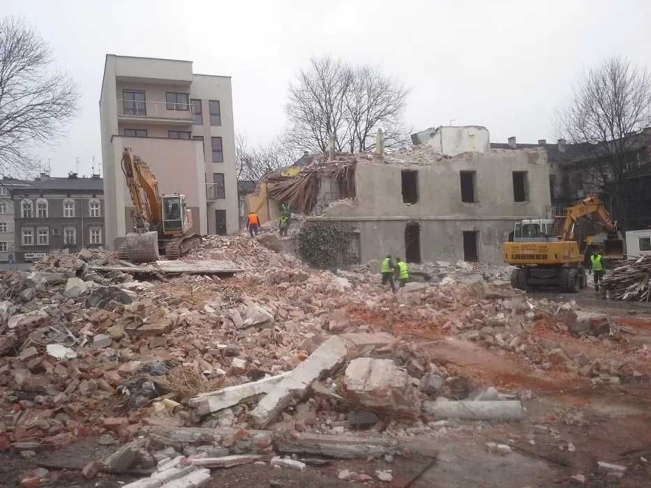 Wyburzenia Rozbiórki domów kamienic budynków hal Wykopy