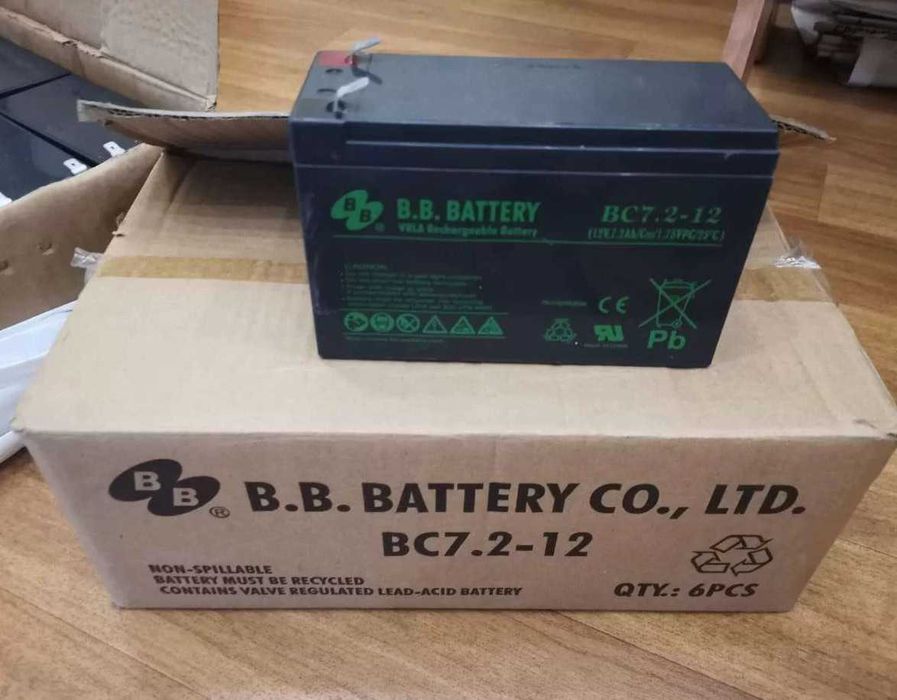 Аккумулятор гелевый 12В 7Ач. АКБ 12В 9Ач для ИБП, роутера,сигнализации