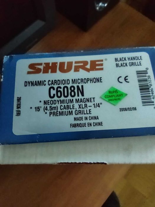 Mikrofon dynamiczny przewodowy Shure C608N