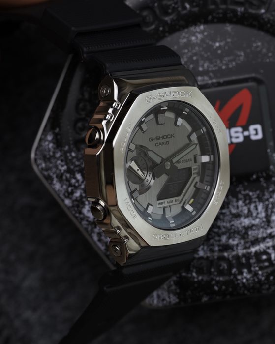 Годинник Casio G-Shock GM-2100-1A NEW ORIGINAL  , оригінал Гарнтія часы мужские оригинал спорт Військовий Годинник