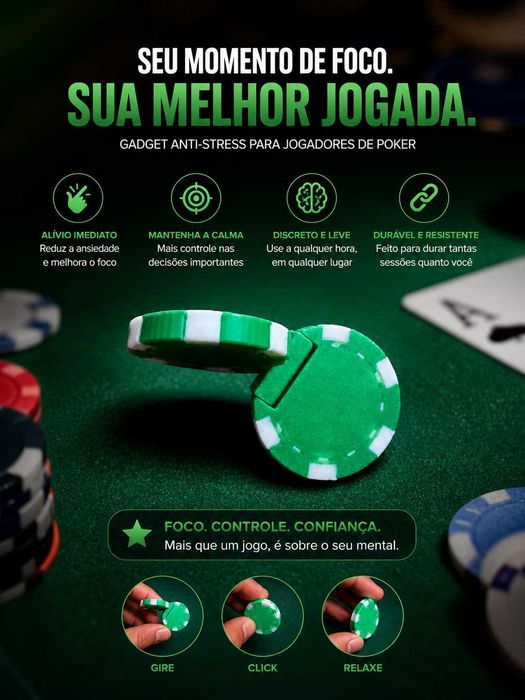ficha para stresse - jogador de poker