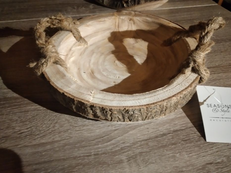 Drewniana dekoracja podstawa  Misa czy Patera  Boho Nowa!