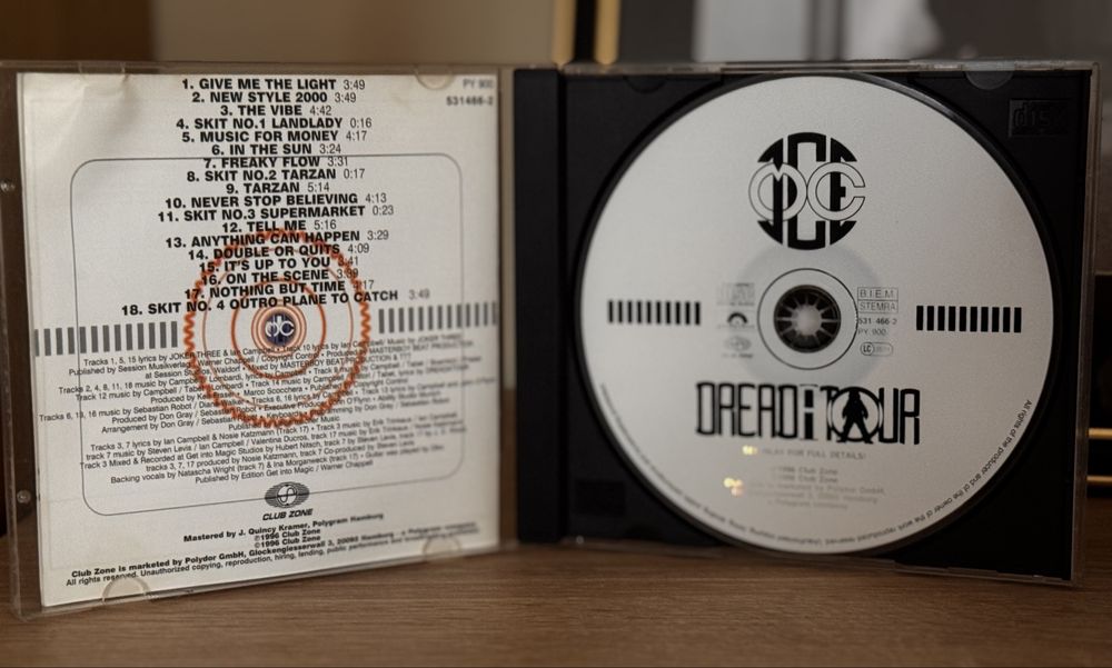Ice Mc Dreadatour album CD Eurodance 96