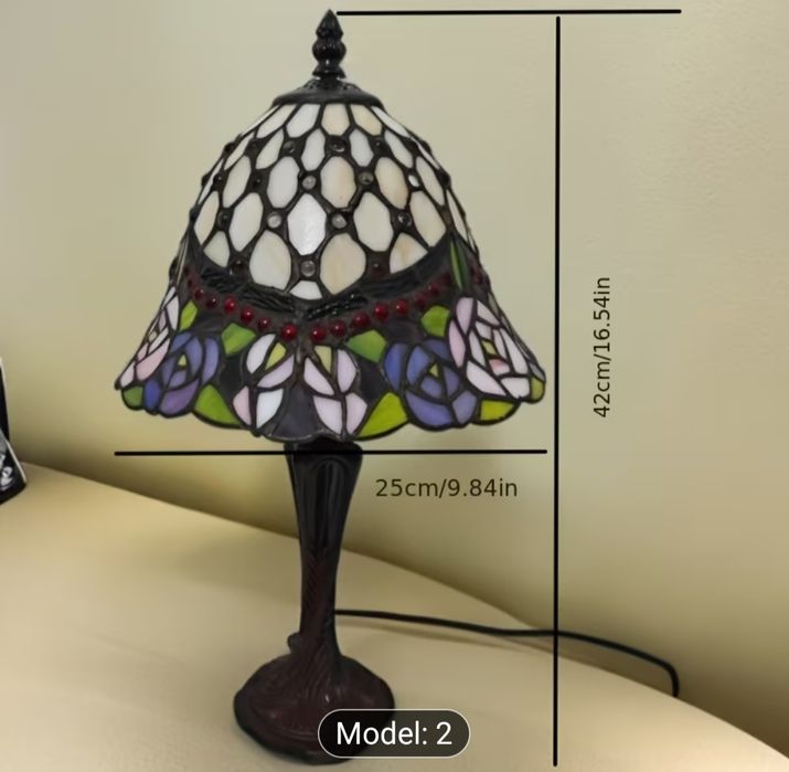 Lampa witrażowa  styl Tiffany przepiękna