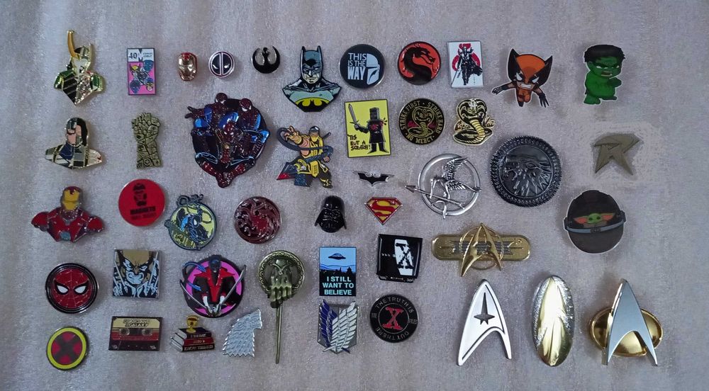 Pins Marvel, DC, Star Trek, Star Wars, GoT, X-Files, Mortal Kombat