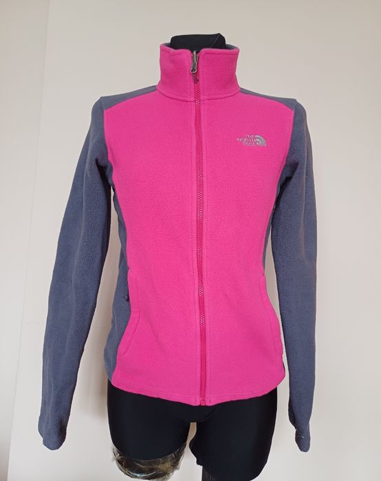 Damski różowy szary ciepły polar bluza The North Face r. XS 34