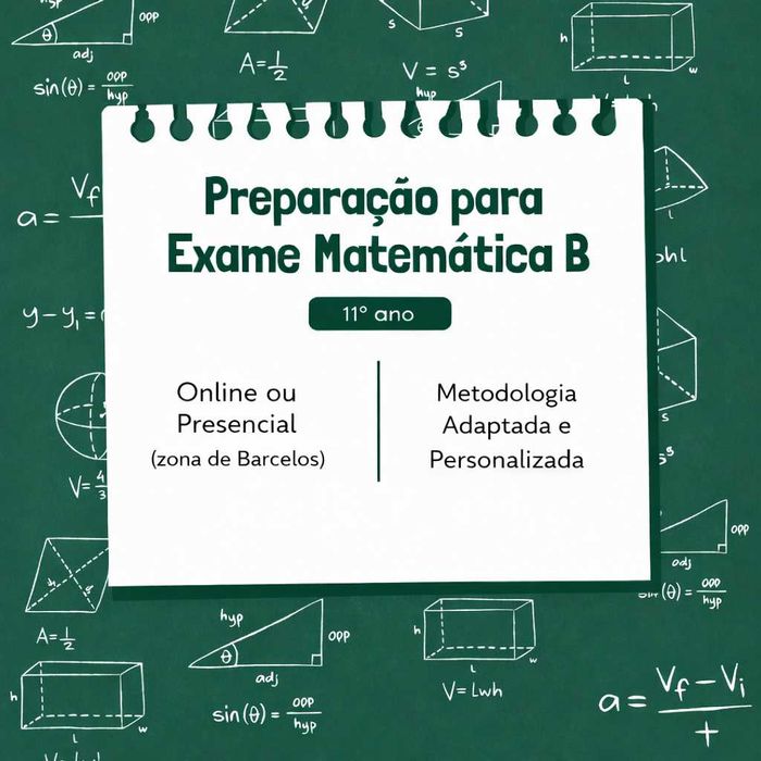 Explicações Preparação Exame Matemática B | Barcelos e Online