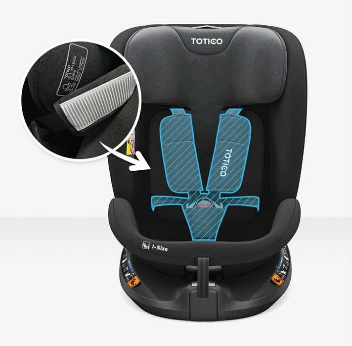 FOTELIK SAMOCHODOWY Obrotowy 360 TOTICO Travi 0-36kg. i-Size ISOFIX