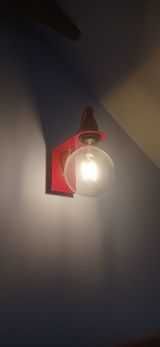 kinkiety metalowy czerwony, biały