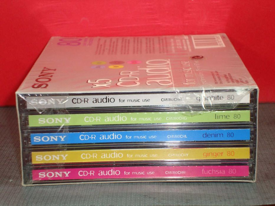 SONY CD-R Áudio, Recordable, 79 Min. / Artigo Novo / Selado / Box x 5