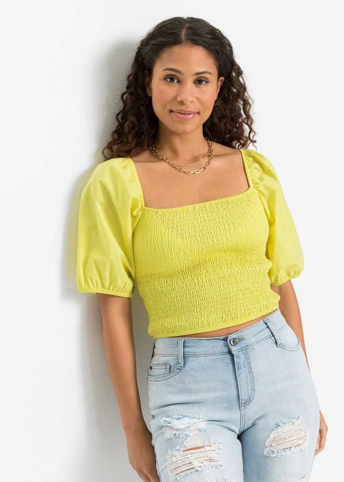 B.P.C krótka bluzka limonka 36.