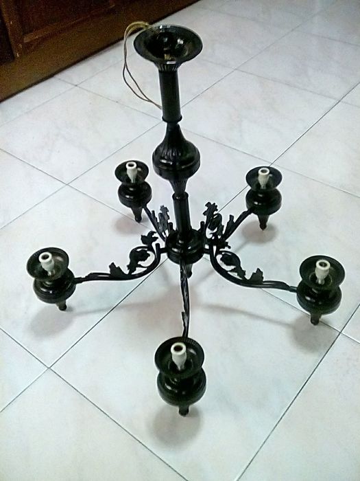 Candeeiro lacado preto