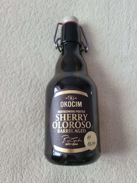 Butelka limitowana Porteru Sherry Oloroso Barrel Aged z Okocim