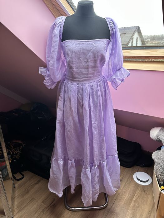 Suknia shein plus size wróżka falbany sukienka na wesele urodziny