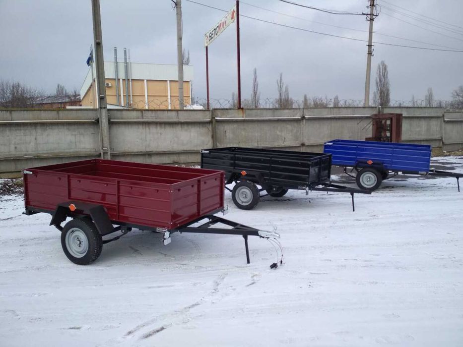прицепы Днепр с треугольным дышлом.