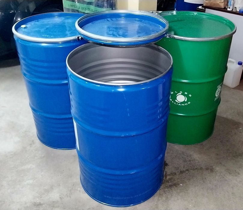 Bidons 25,60,120,200 e 250L c/tampa e aro,Bidons220L, Bidons Metal