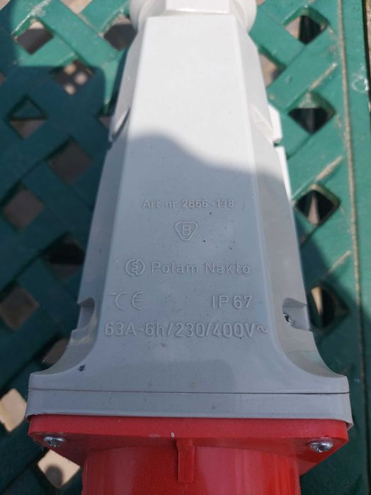 gniazdo elektryczne 63A 230/400V IP67