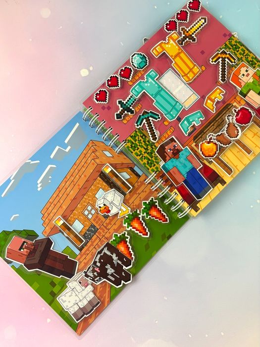 Майнкрафт на липучках ліпучках minecraft гра альбом книжка тока бока