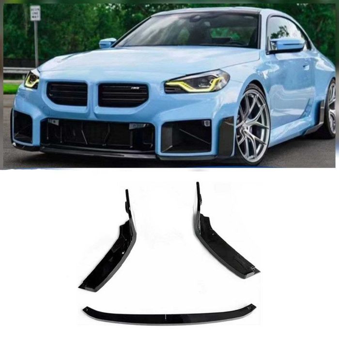 Сплиттер на  BMW M2 G87 (2023–2025) диффузор спойлер губа пороги обвес зеркала cплітер