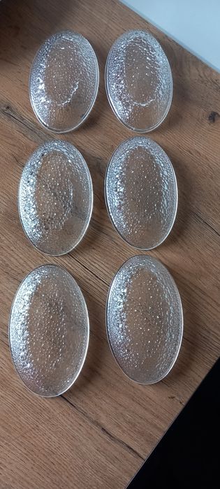 ZĄBKOWICE PRL Asteroid śledziówki salaterki paterki miseczki szkło 6