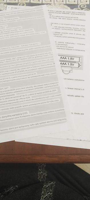 Zegar, budzik,pogodynka,podświetlany baterie i prąd-USB, nowy. LCD