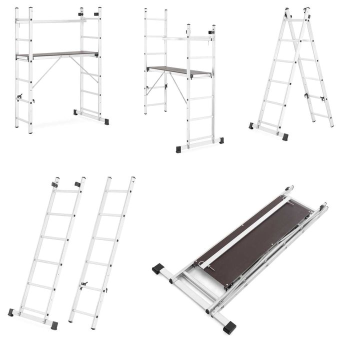 RUSZTOWANIE aluminiowe 2x6 do pracy na SCHODACH - wielofunkcyjne 3w1