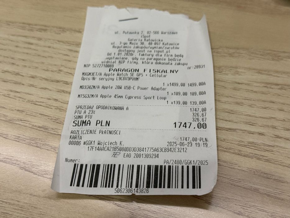 Apple Watch SE (2. generacji) 44mm + Celullar