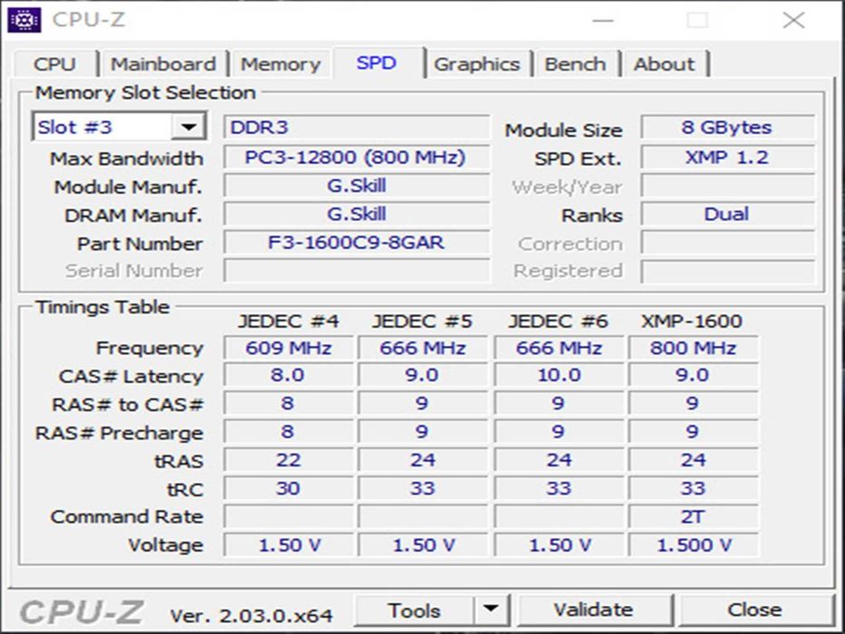 DDR3 8GB G.SkiLL ARes 12800 -Komputer