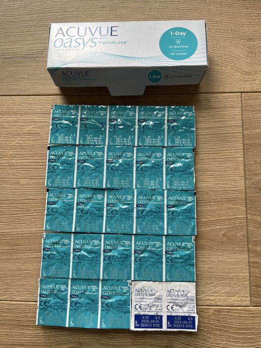 Soczewki Acuvue oasys with hydralux 1day -5.25