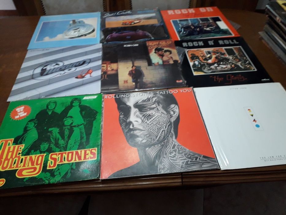 Discos de venil como novos Anos 80 Rock