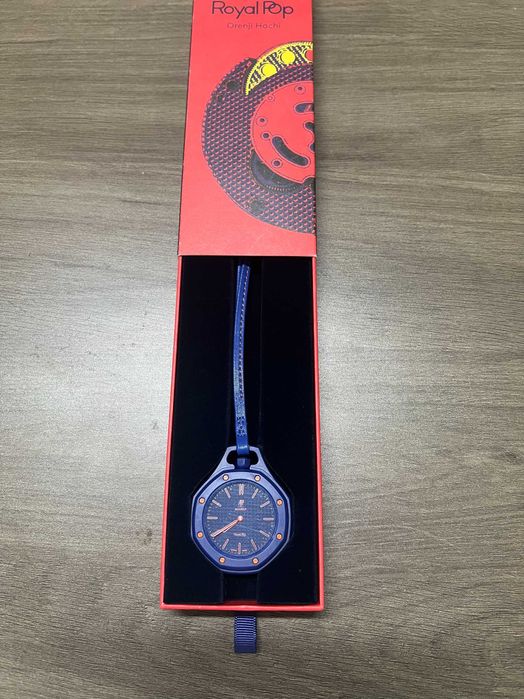 Swatch AP Orenji Hachi SSX03L103N– granatowy Lépine, 8 pomarańczowych śrubek