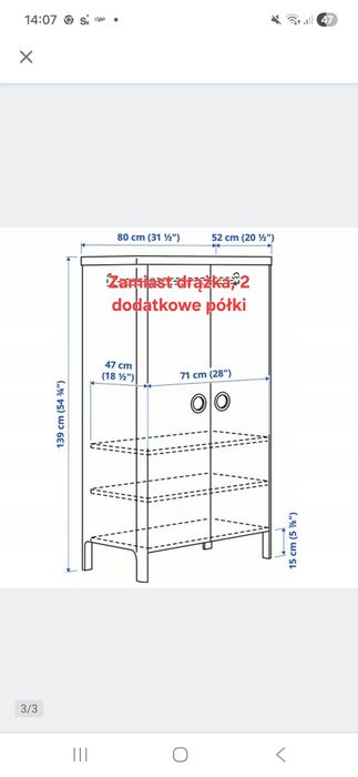 Zestaw mebli szafa i komoda Ikea