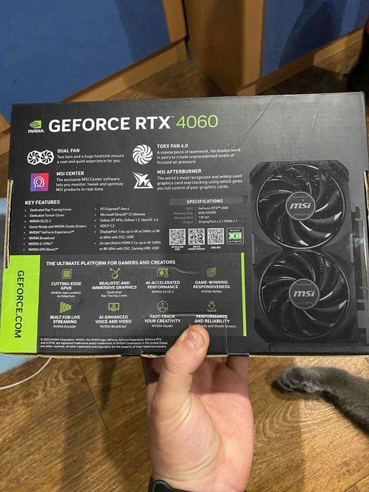 MSI GeForce RTX 4060 VENTUS 2X BLACK 8G OC потужна, як нова,з тестами!