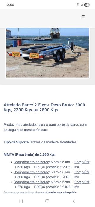 Atrelado Top Trailer Barcos ate 8 metros