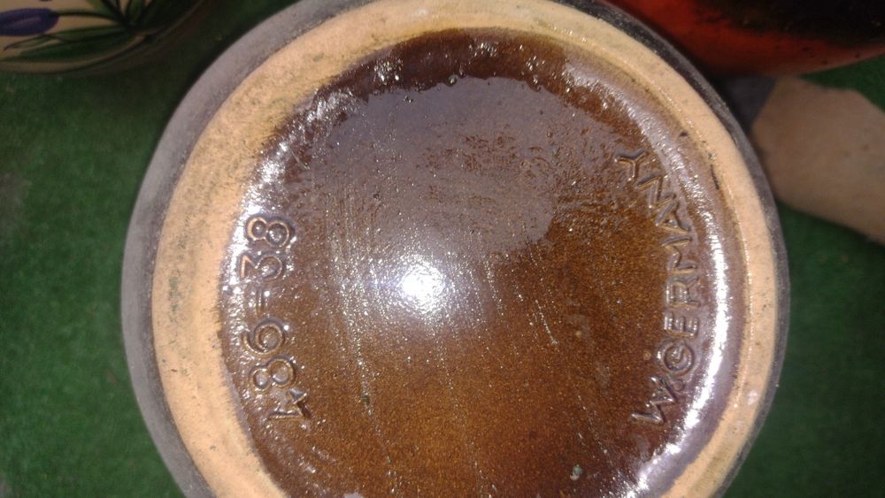 Stary zestaw lamp fat Lawa ceramika