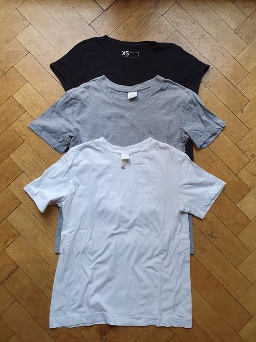 Zestaw tshirtów Basic h&m new yorker 3pak koszulek casual