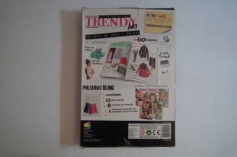 Kit para fazer pulseiras bling, da revista Trendy.
