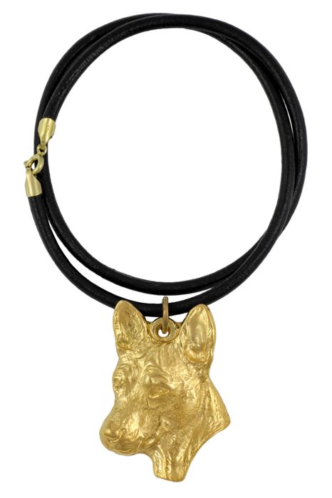 Basenji naszyjnik pozłocony w pudełku Art-Dog