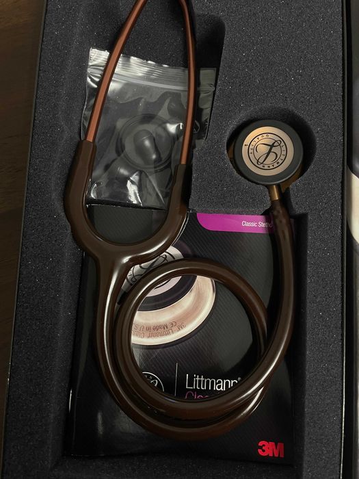 Estetoscópio Littmann Classic III - chocolate/cobre *nome gravado*