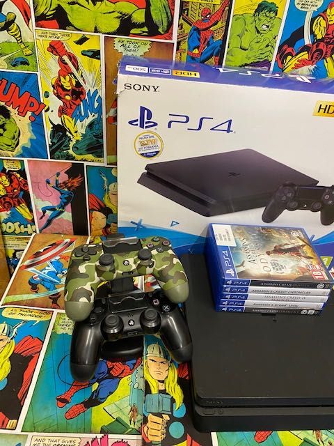 Sony Ps4 slim 1tb +5xAssassins Creed Pad x1 Gw12m Raty Szczecin Ufogames